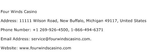 Four Winds Casino Address Contact Number