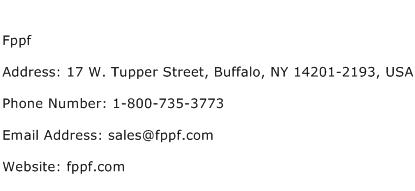 Fppf Address Contact Number