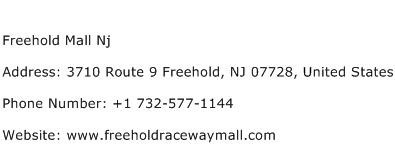 Freehold Mall Nj Address Contact Number