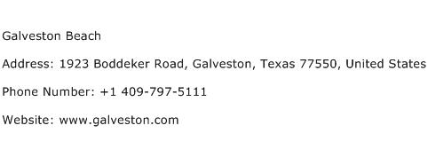 Galveston Beach Address Contact Number