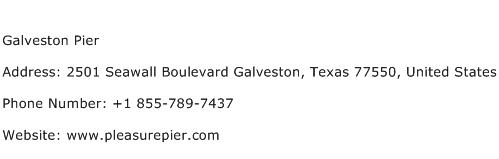 Galveston Pier Address Contact Number