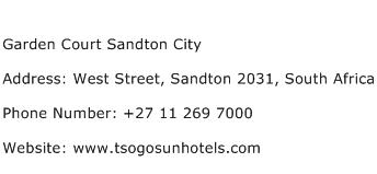 Garden Court Sandton City Address Contact Number