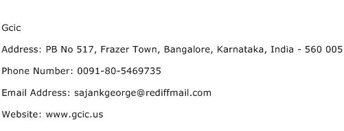 Gcic Address Contact Number