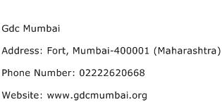 Gdc Mumbai Address Contact Number