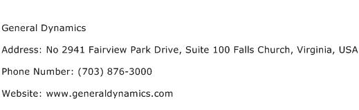 General Dynamics Address Contact Number