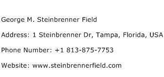 George M. Steinbrenner Field Address Contact Number