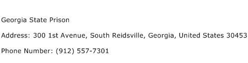Georgia State Prison Address Contact Number
