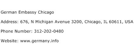 German Embassy Chicago Address Contact Number