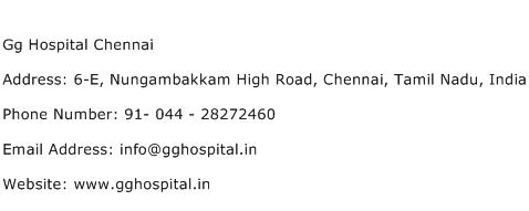 Gg Hospital Chennai Address Contact Number