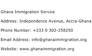 Ghana Immigration Service Address Contact Number
