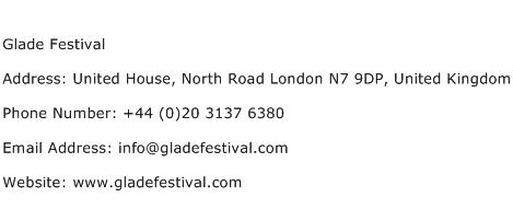 Glade Festival Address Contact Number