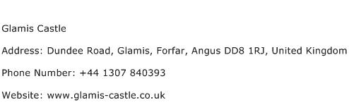 Glamis Castle Address Contact Number