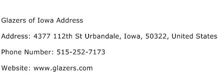 Glazers of Iowa Address Address Contact Number