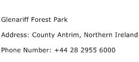 Glenariff Forest Park Address Contact Number