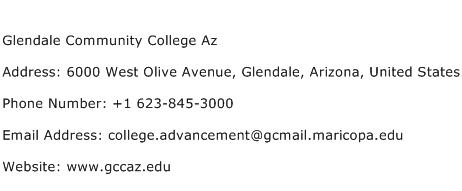 Glendale Community College Az Address Contact Number