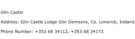 Glin Castle Address Contact Number