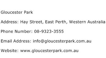 Gloucester Park Address Contact Number