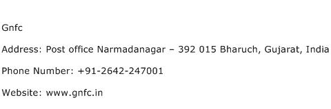 Gnfc Address Contact Number