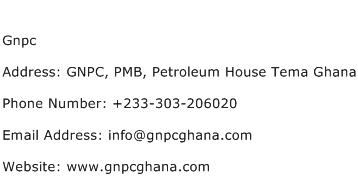 Gnpc Address Contact Number