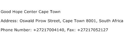 Good Hope Center Cape Town Address Contact Number