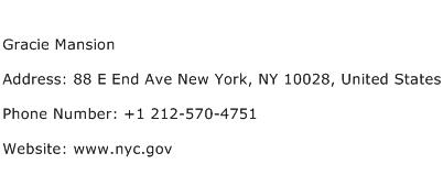 Gracie Mansion Address Contact Number