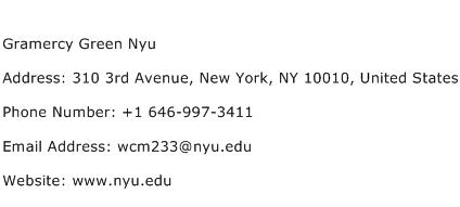 Gramercy Green Nyu Address Contact Number