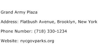 Grand Army Plaza Address Contact Number