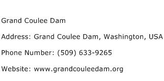 Grand Coulee Dam Address Contact Number