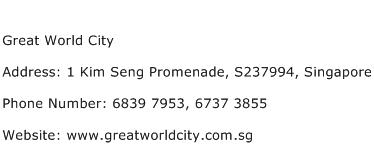 Great World City Address Contact Number