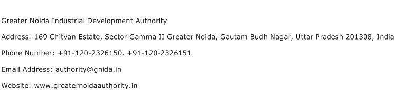 Greater Noida Industrial Development Authority Address Contact Number