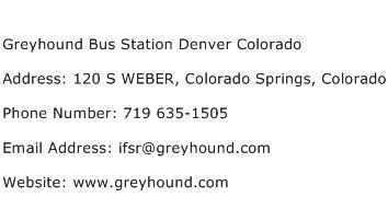 Greyhound Bus Station Denver Colorado Address Contact Number