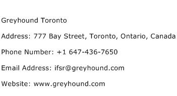 Greyhound Toronto Address Contact Number