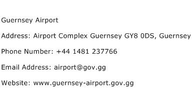Guernsey Airport Address Contact Number