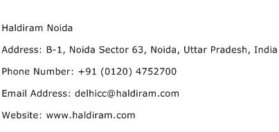 Haldiram Noida Address Contact Number
