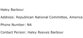 Haley Barbour Address Contact Number