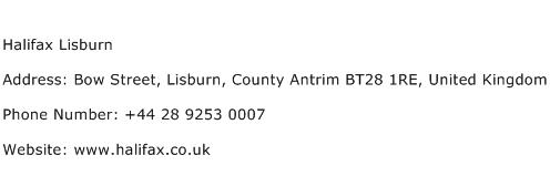 Halifax Lisburn Address Contact Number