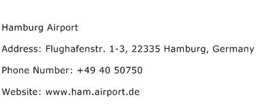 Hamburg Airport Address Contact Number
