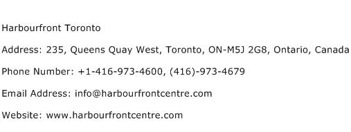 Harbourfront Toronto Address Contact Number