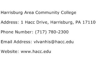 Harrisburg Area Community College Address Contact Number