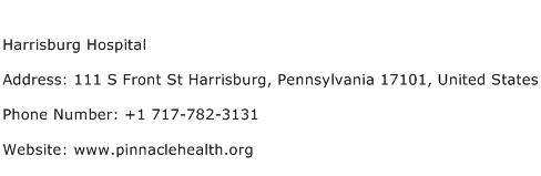 Harrisburg Hospital Address Contact Number