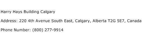 Harry Hays Building Calgary Address Contact Number