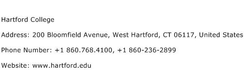 Hartford College Address Contact Number