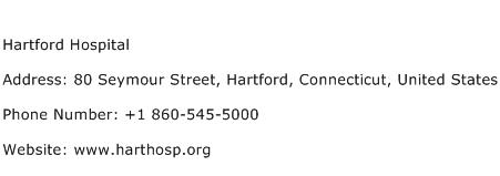 Hartford Hospital Address Contact Number