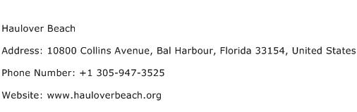 Haulover Beach Address Contact Number