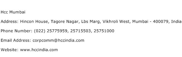 Hcc Mumbai Address Contact Number