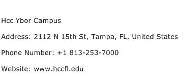 Hcc Ybor Campus Address Contact Number