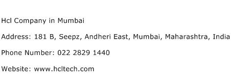 Hcl Company in Mumbai Address Contact Number