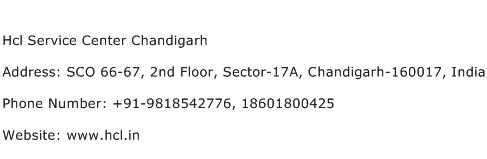 Hcl Service Center Chandigarh Address Contact Number