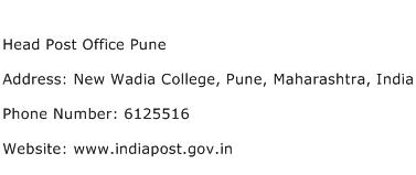 Head Post Office Pune Address Contact Number