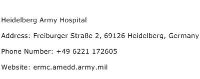 Heidelberg Army Hospital Address Contact Number